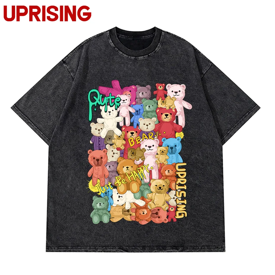 Винтажные потертые футболки футболка с аниме большого размера в стиле Харадзюку