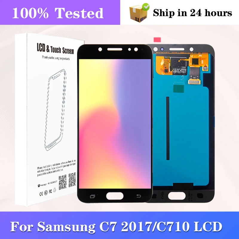 ЖК-дисплей 5,5 дюйма с сенсорной панелью и дигитайзером для Samsung Galaxy C710, 1 шт.