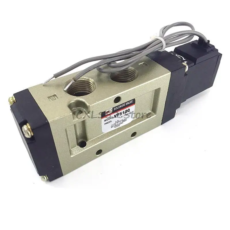 

1Pc VF5120 5 Way 2 Position DC 24V Guide Type Pneumatic Solenoid Valve