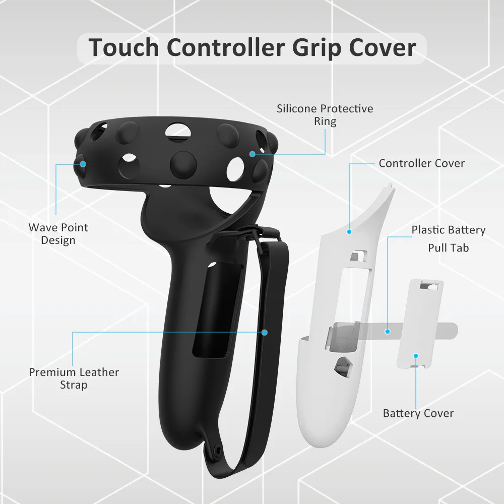 

New Extend Controller Grip Cover Accessories Compatible with OculusQuest 2 Anti-Slip Silicone Handle Grips Protector Sleeve Case