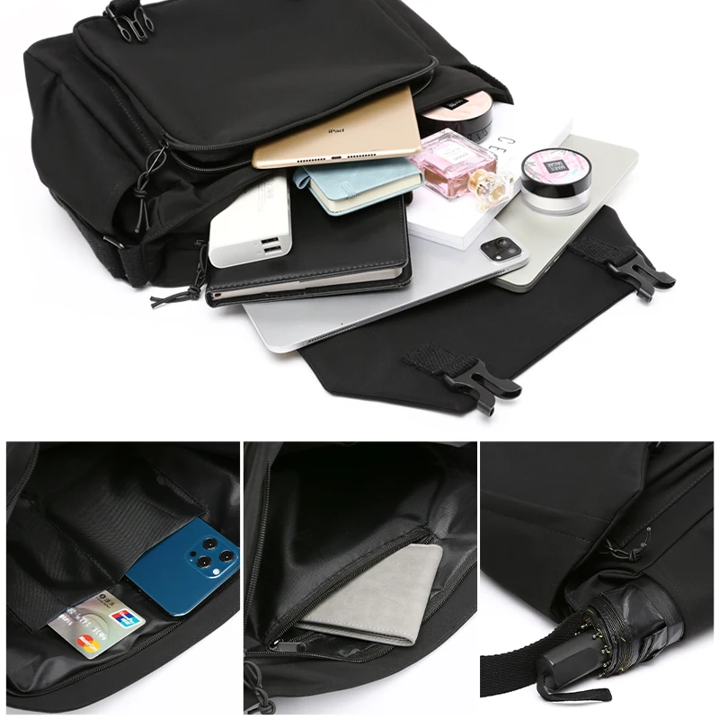 Male's Messenger Bags Commuter School Shoulder Waterproof High Quality Large Capacity Crossbody Sling Bags  For Teenagers