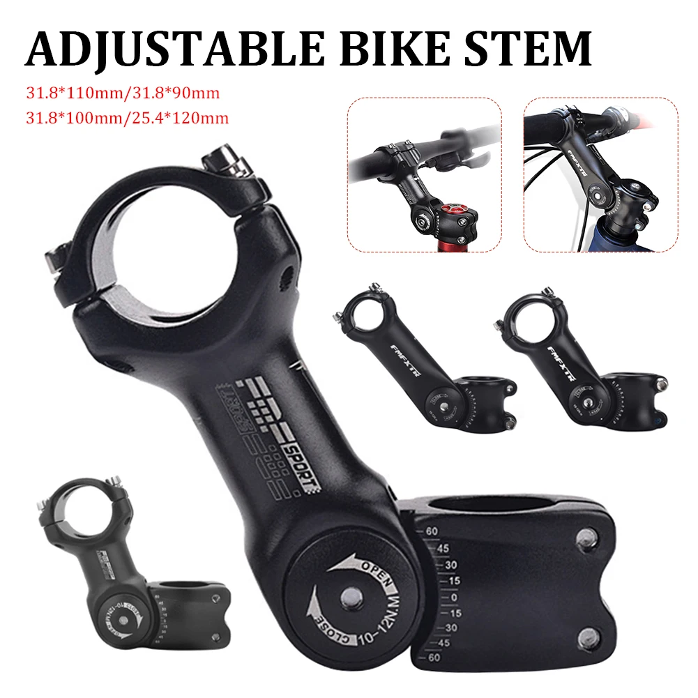 

MTB Bicycle Stem 25.4mm/31.8mm High-strength Aluminum Alloy Bike Stem Adjustable Bicycle Handlebars Stem Angle Riser Bike Parts