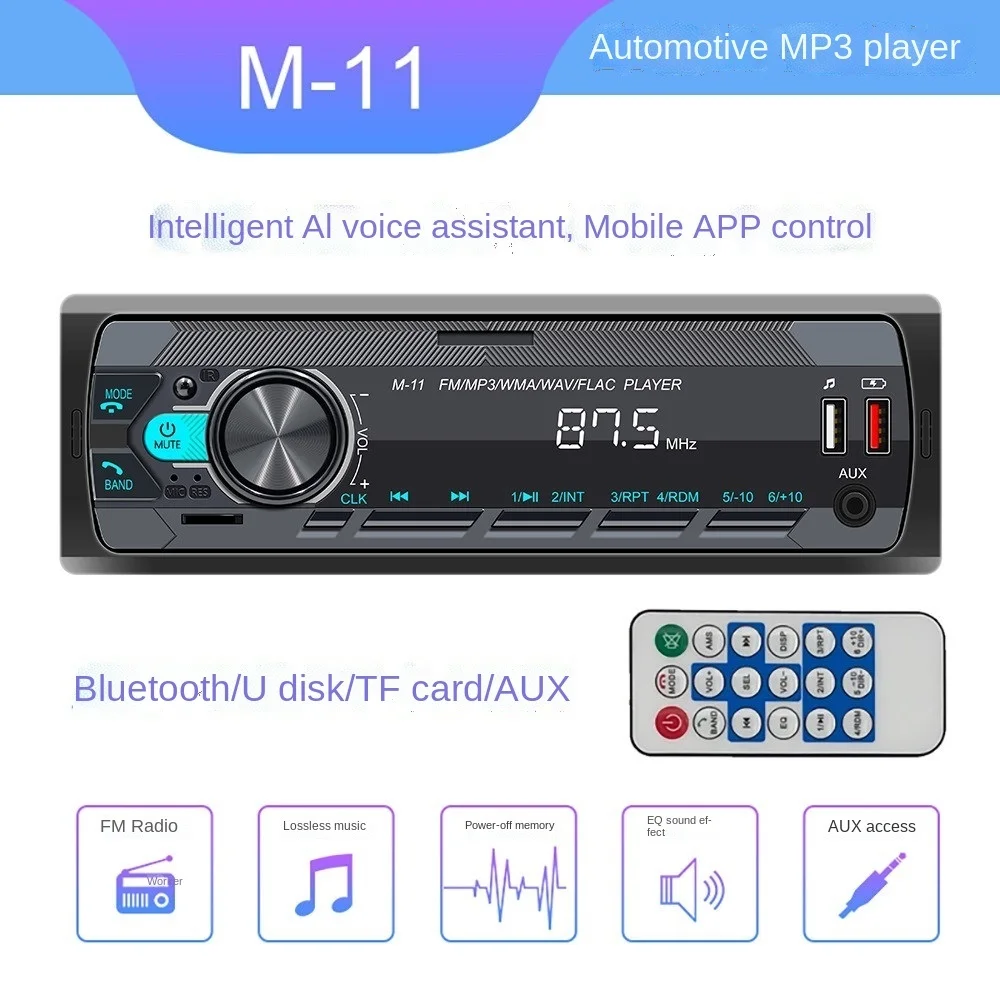 1 DIN автомобильная стереосистема M11 один Bluetooth AUX вход приборная панель FM радио