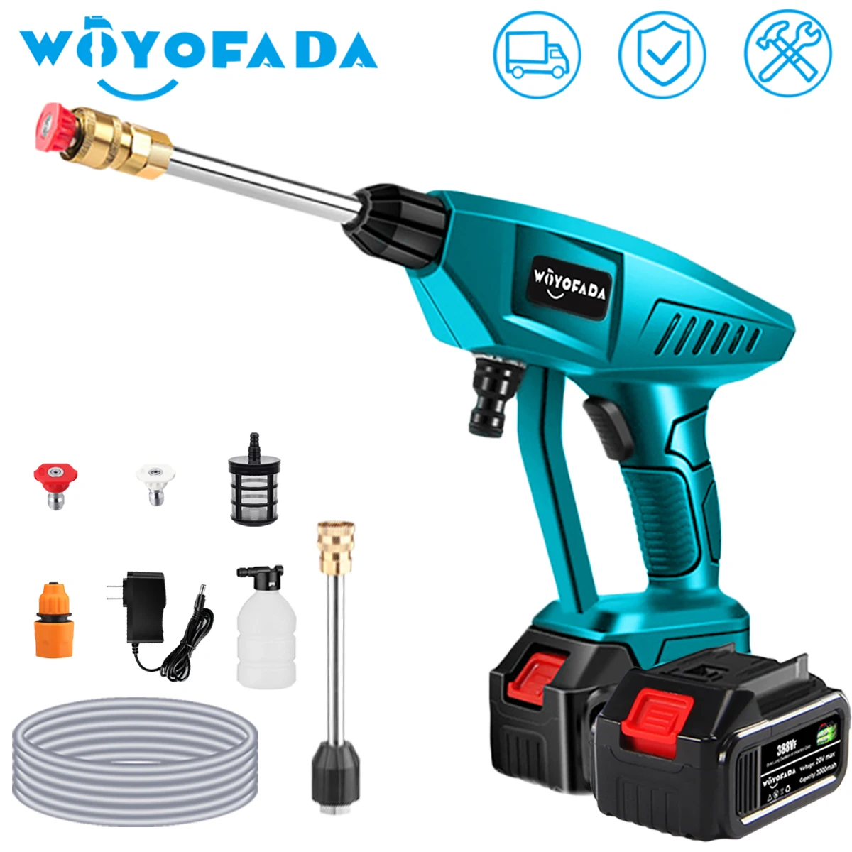 Беспроводной мойщик высокого давления, мойщик автомобиля, мойщик воды под давлением, портативный водный пистолет, фотоочиститель - Апрельский топ товаров с Али