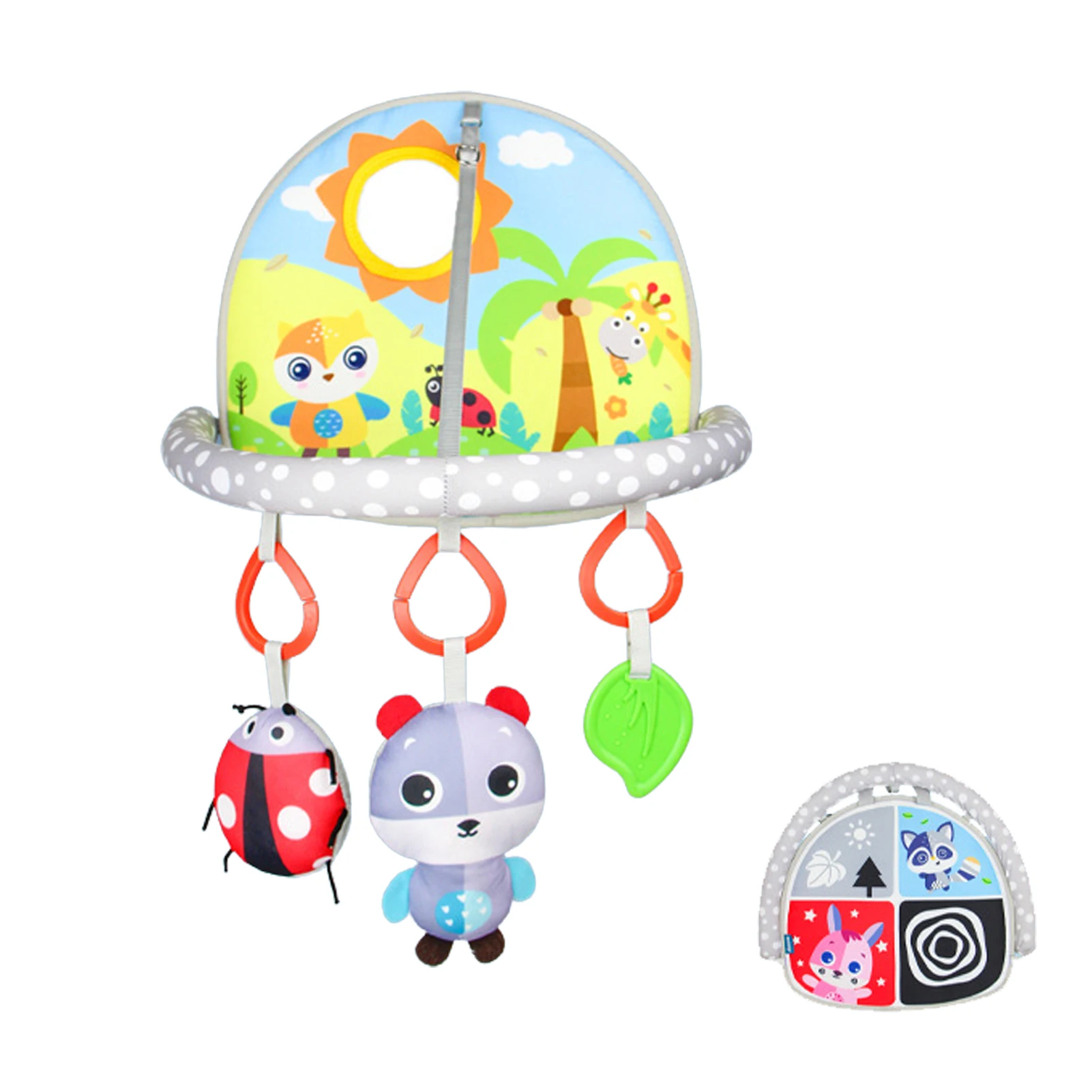 

Baby Play Mats For Infants Sensory Activity Gym Rack Baby Toys Sensory Sit And Play Fitness Playmat With 3 Toys Adjustable Baby