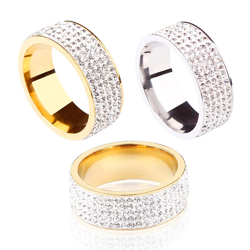 

New Classic Fashion 8MM Stainless Steel Ring For Men/Women Couple Ring Engagement Wedding Party Anniversary Jewelry Gift