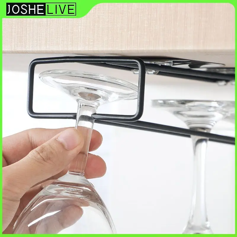 

Wine Glass Rack Bar Inverted Shelf Multifunctional Useful Plastic Film Shelf Kitchen Storage Organizer Glass Holder Iron