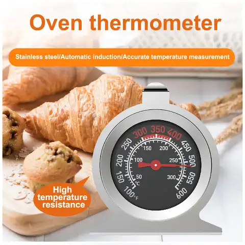 Термометр для духовки из нержавеющей стали, термостойкий мини-измеритель температуры, кухонные аксессуары для барбекю, мяса, выпечки, гриля