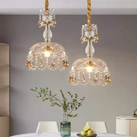 retro american chandelier indoor luxury decorative crystal porch lighting led ceiling lamps bedroom dining room hanging fixture