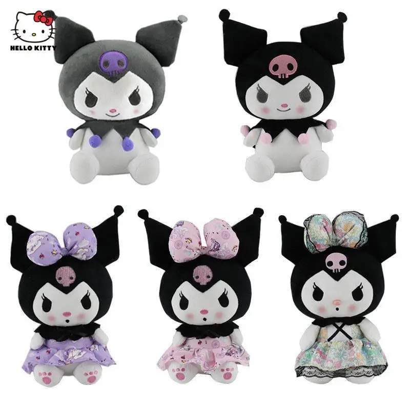 

New Anime 25Cm Kawaii Kuromi My Melody Cinnamorol Plushie Pillow Xmas Gift Party Decor Plush Soft Stuffed Tv Plush Toy