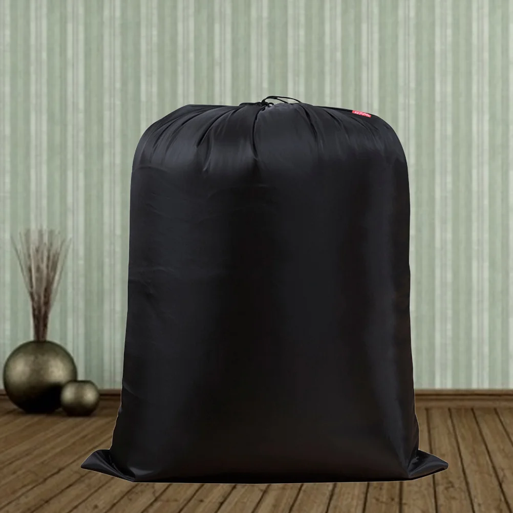 

Cloth Storage Bags Drawstring Laundry Bag Large Capacity Portable Travel Organizer for Clothes Blanket Quilt 70x90cm Black