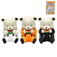 one piece bepo sitting eating melons q version action figure collectible cute bear doll model toys children birthday anime gift