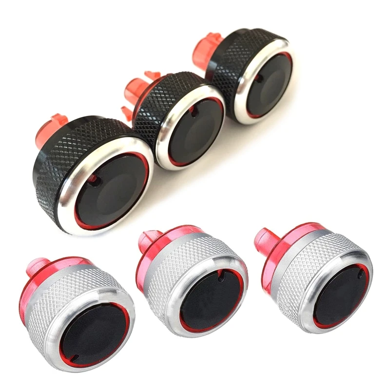 

Набор из 3 кнопок для автомобильного кондиционера 206 207 Triumph, ручки из алюминиевого сплава для кондиционера, регулятор тепла DXAC