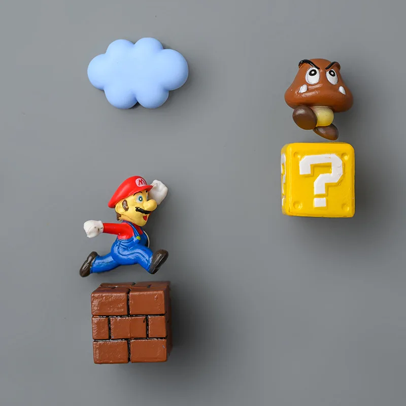 Наклейка на холодильник в стиле Super Mario Магнитный Магнит Марио креативный магнит