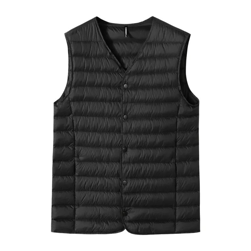 New Arrival Fashion Super Large Autumn Winter Men Down Vest Warm V-neck Thin Single Breasted Casual Plus Size XL-5XL 6XL 7XL 8XL