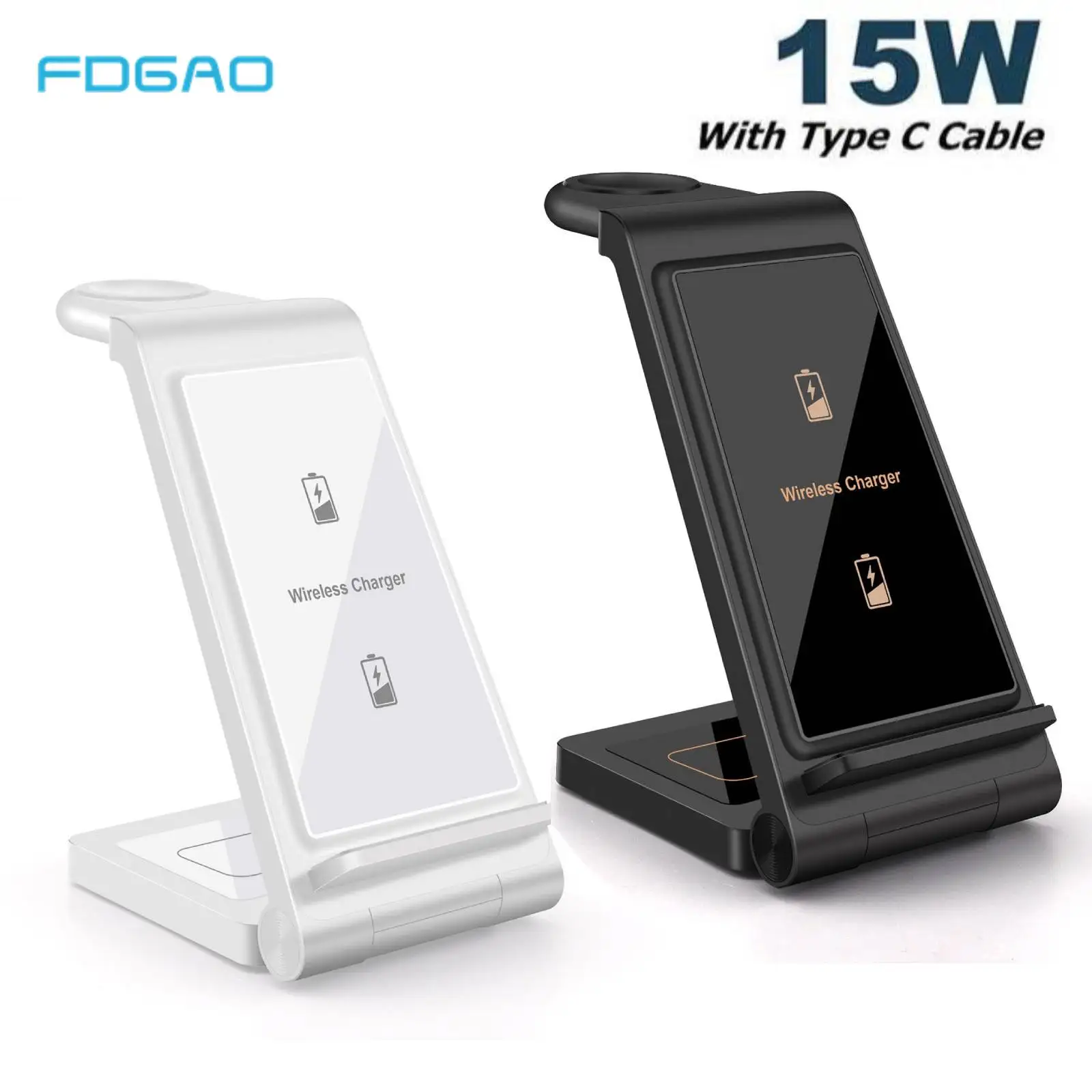 

3 в 1 15 Вт зарядная станция для Samsung S22 S21 S20 Note 20 Z Fold 4 Flip 4 Беспроводное зарядное устройство для iPhone 14 13 12 11 XR XS X 8