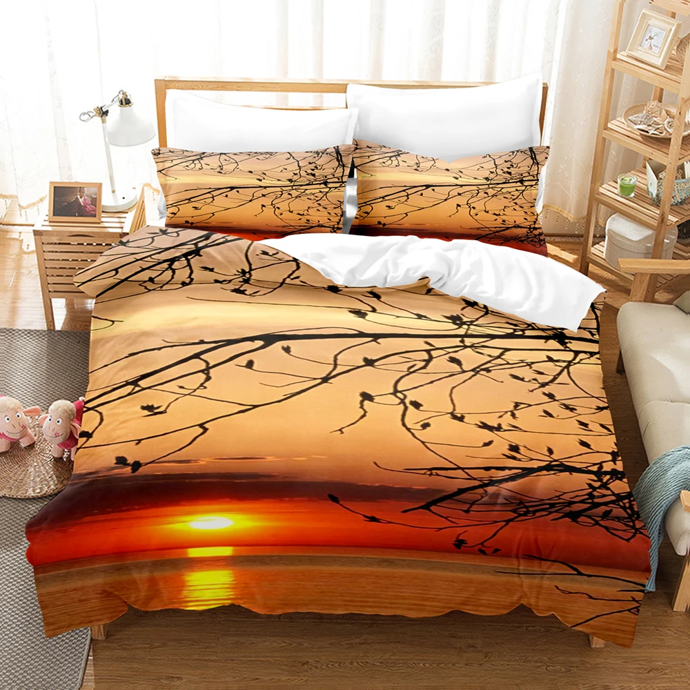 

Seaside Scenery Bedding Set Single Twin Full Queen King Size Ship Coconut Tree Bed Set Aldult Kid Bedroom Duvetcover Sets 16