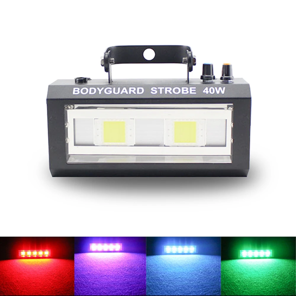 40W RGB White DJ Disco Strobe Lights Stage light Speaker Remote Control Flash KTV Party Holiday Wedding Stage Lighting Effect