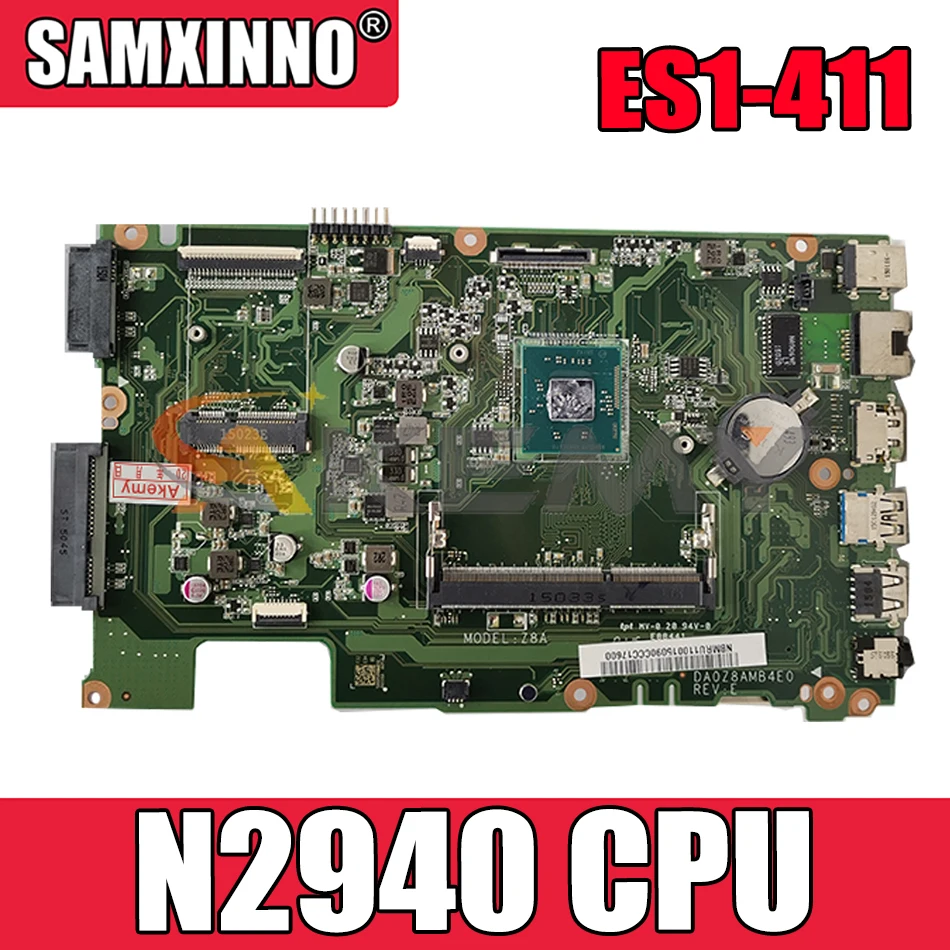 

Материнская плата DA0Z8AMB4E0 для ноутбука ACER Aspire ES1-411 Celeron N2940 материнская плата для ноутбука NBMRU1100 NBMRU11002 NBMRU11026 DDR3