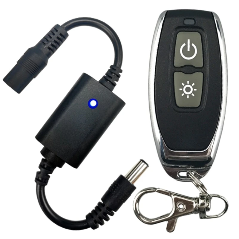 

Wireless Remote Control Switch 433Mhz Relay RF 3.7-12V DC Power Adapter Connector Plug Controller Receiver Transmitter