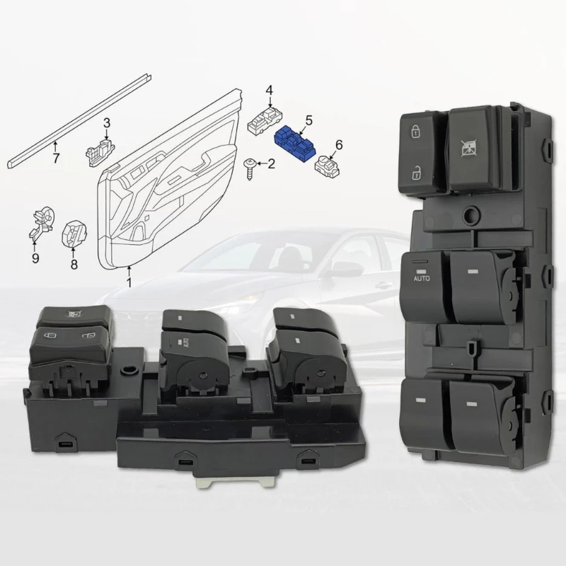 Кнопка управления лифтом для оконного стекла автомобиля с электроприводом