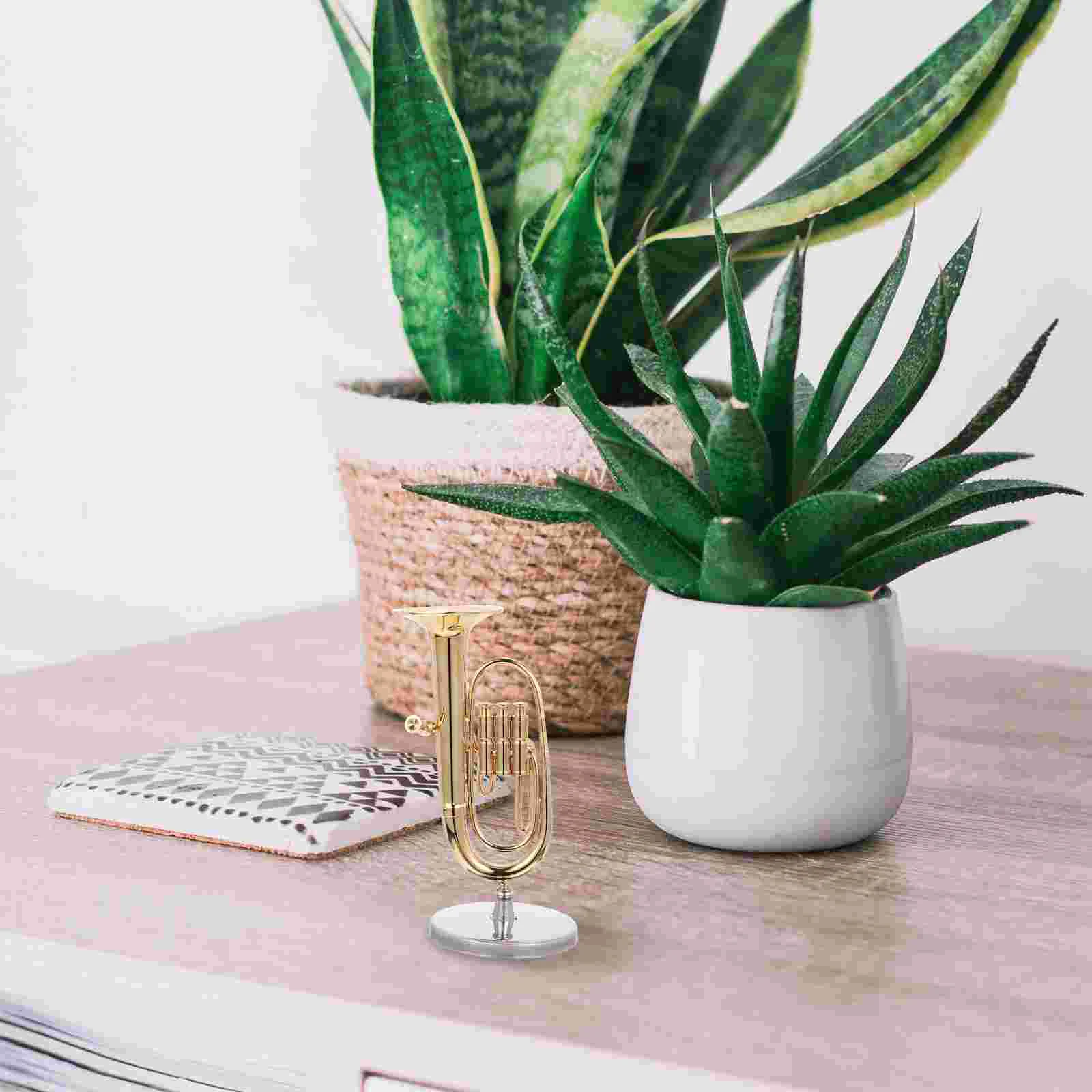 Baridong украшения офисный декор медный настольный баритон мини домашний 24-каратный