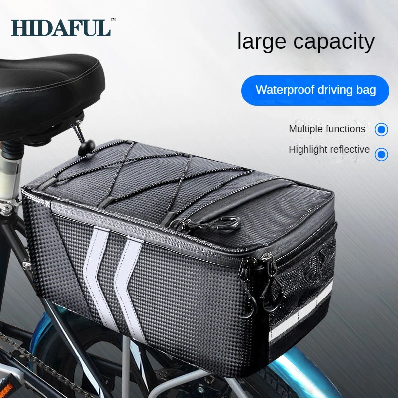

Bicycle Bag 8L Large Capacity Waterproof Durable Bike Panniers Portable Box for Bicycles Cycling Rear Rack Luggage Trunk Bags