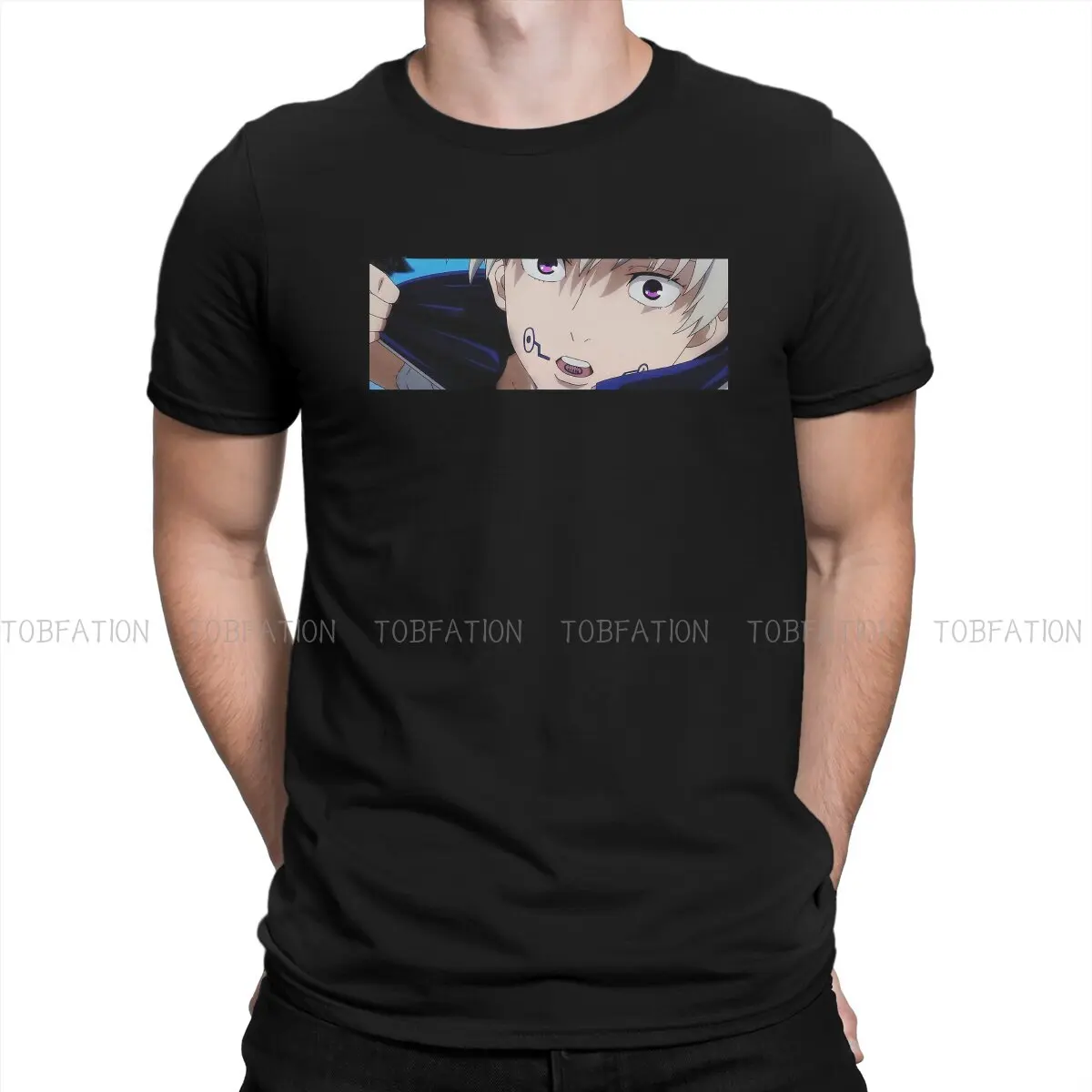 

Toge Inumaki Eyes Man's TShirt Jujutsu Kaisen Anime O Neck Tops 100% Cotton T Shirt Humor High Quality Birthday Gifts