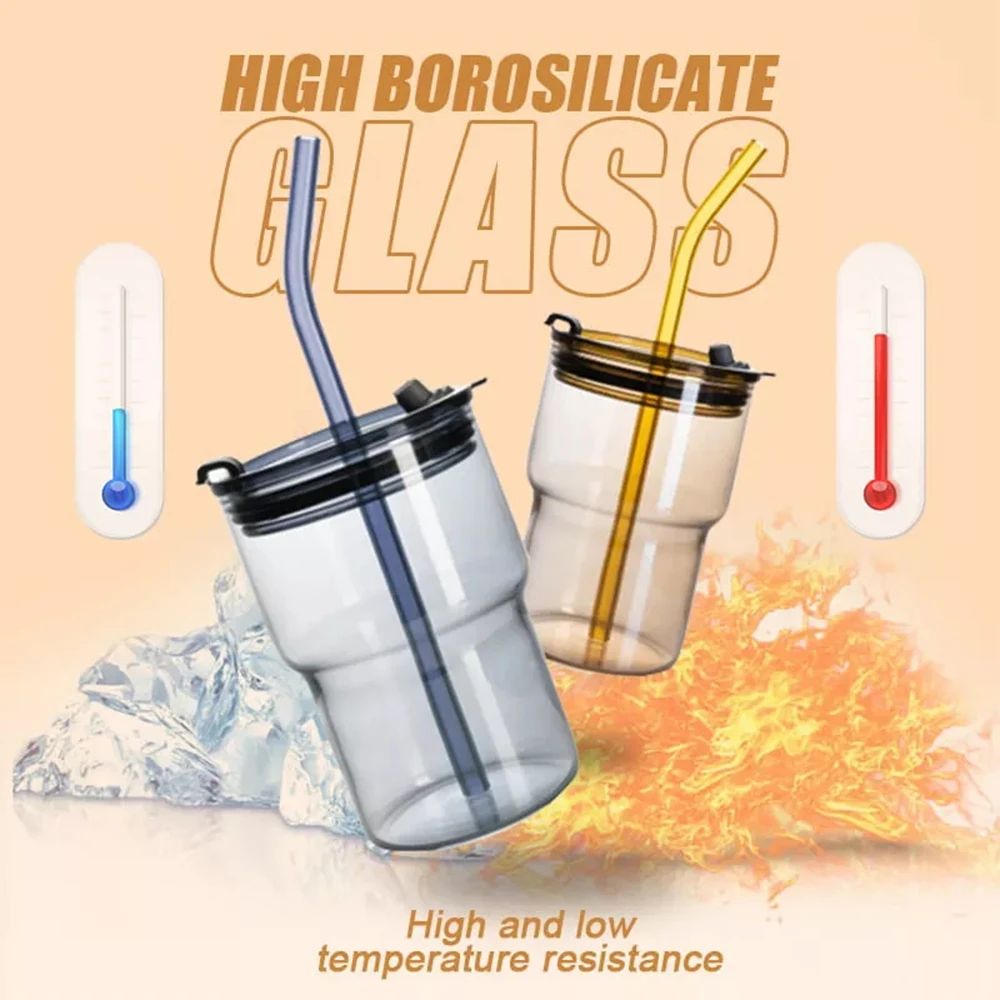 

Straws Drinking Jar Tumblers Travel Glass Drinking Bottle Beverage Containers Glassware & Drinkware For Home Outdoor