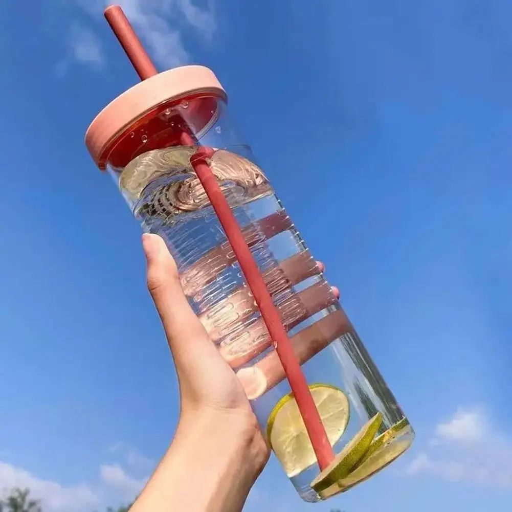 Бутылка для воды современная стеклянная бутылка кружка путешествий 700 мл большая