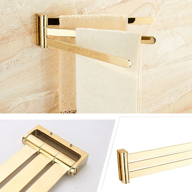 Акция! Складные подвижные вешалки для банных полотенец ванной комнаты настенный