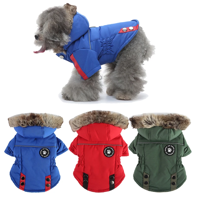 

Одежда для собак, зимняя теплая одежда для домашних питомцев, семейство щенков, Рождественская одежда, толстовки для маленьких, средних и больших собак, пальто для лабрадора