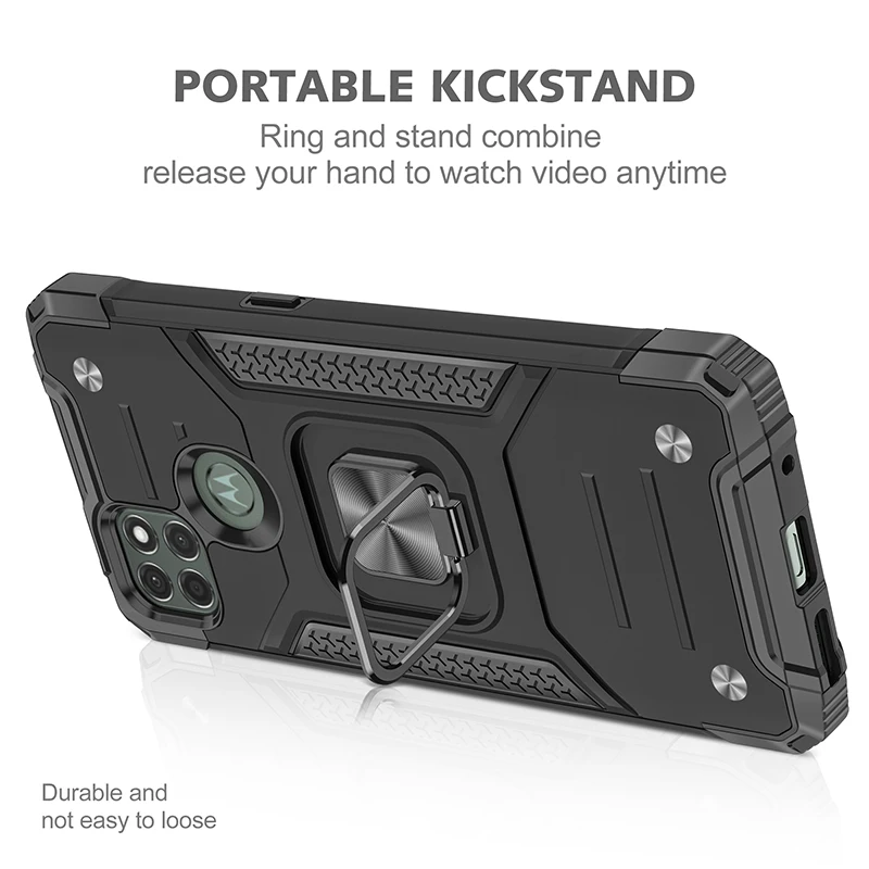 shockproof armor phone case for motorola g9 plus g8 power lite g7 car holder with ring protection cover for moto g stylus g fast free global shipping