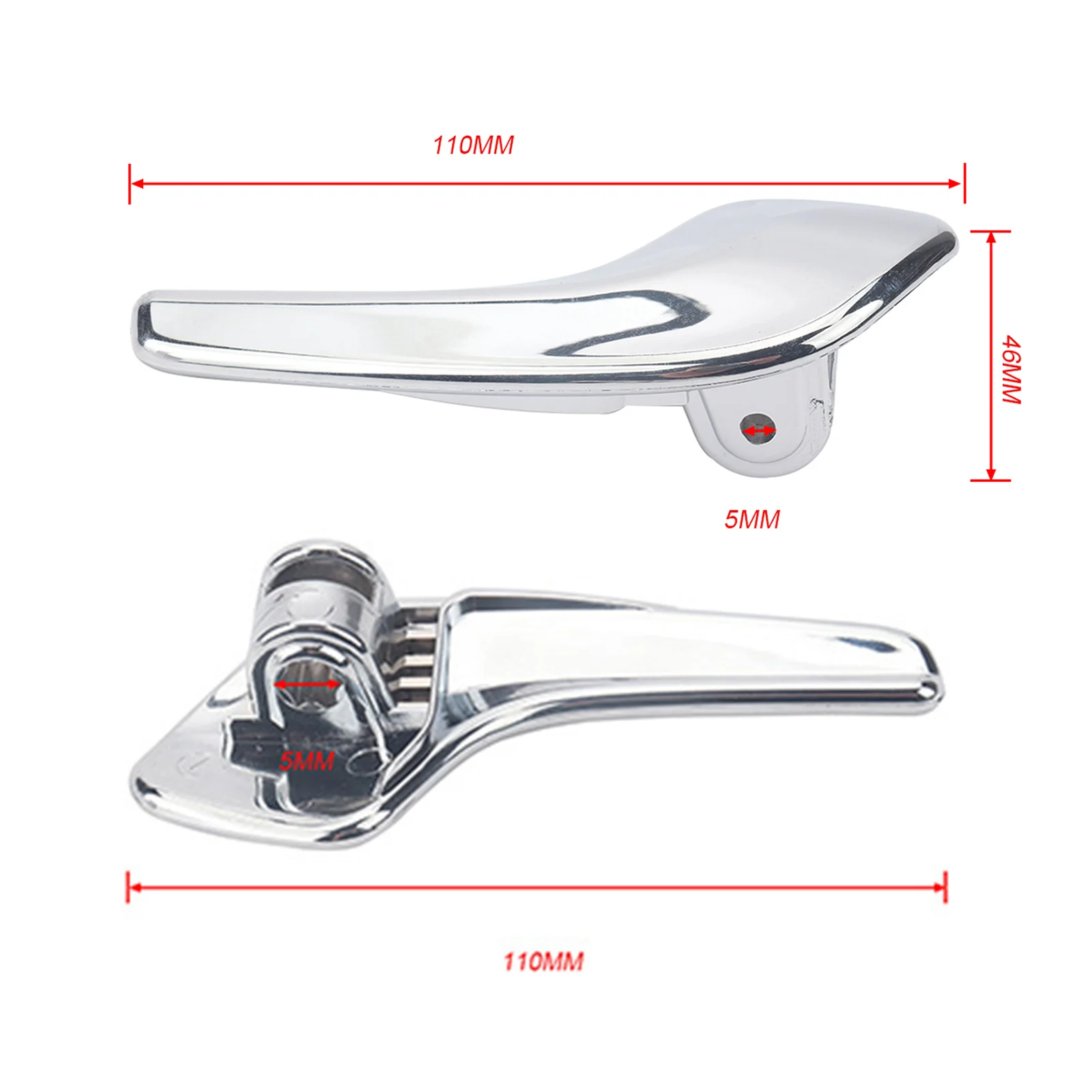 Хромированная левая и правая дверная ручка Topteng 13297813 13297814 для Vauxhall / Opel Corsa D -