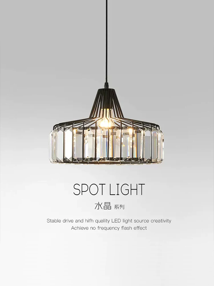 

Dining Room Chandelier Simple Modern Light Luxury Crystal Lamp Creative Balcony Light Japanese Bedroom Bedside Small Droplight