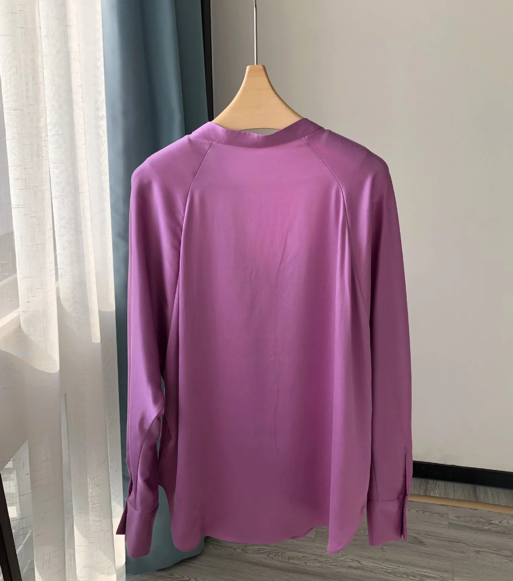 Женская рубашка оверсайз из 100% шелкового атласа потертые песком рубашки и блузки