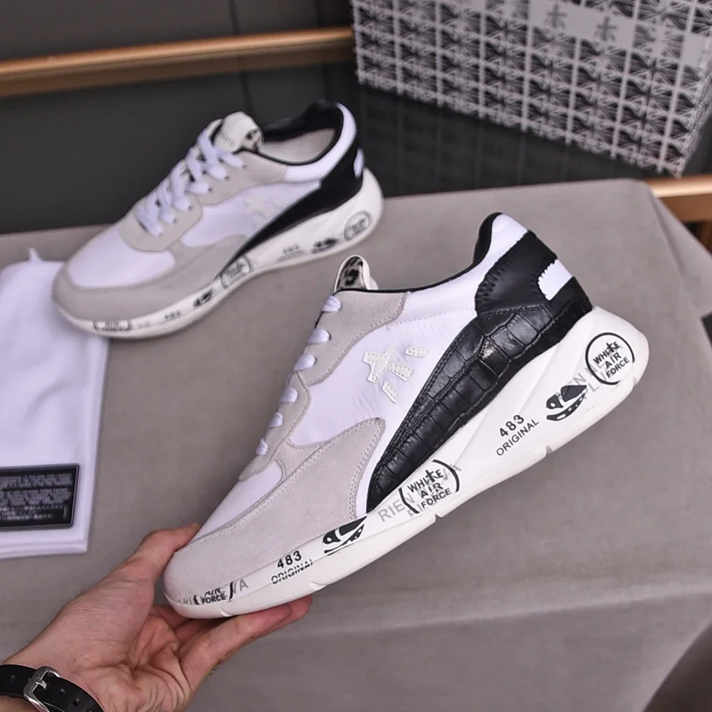 PREMIATA Мужская мода простые трендовые универсальные дышащие кроссовки с сеткой