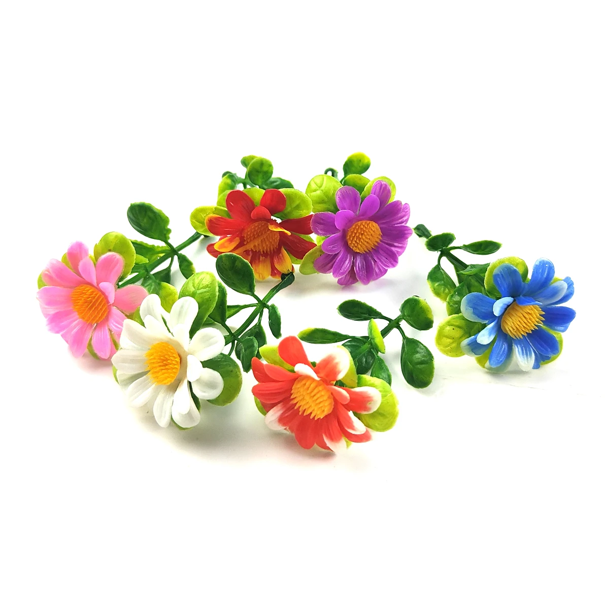 

20Pcs Multicolor Daisy Artificial Flowers Grass Wall For Home DIY Wedding Decoration Christmas Wreath Scrapbooking Vase Decor