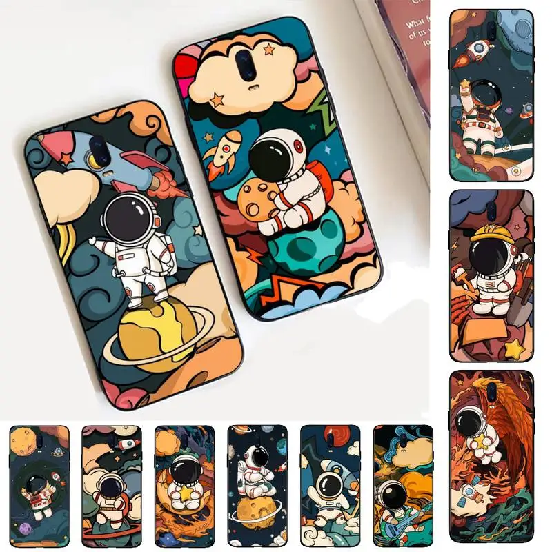 

Star Astronaut Cute Phone Case for Vivo Y91C Y11 17 19 17 67 81 Oppo A9 2020 Realme c3