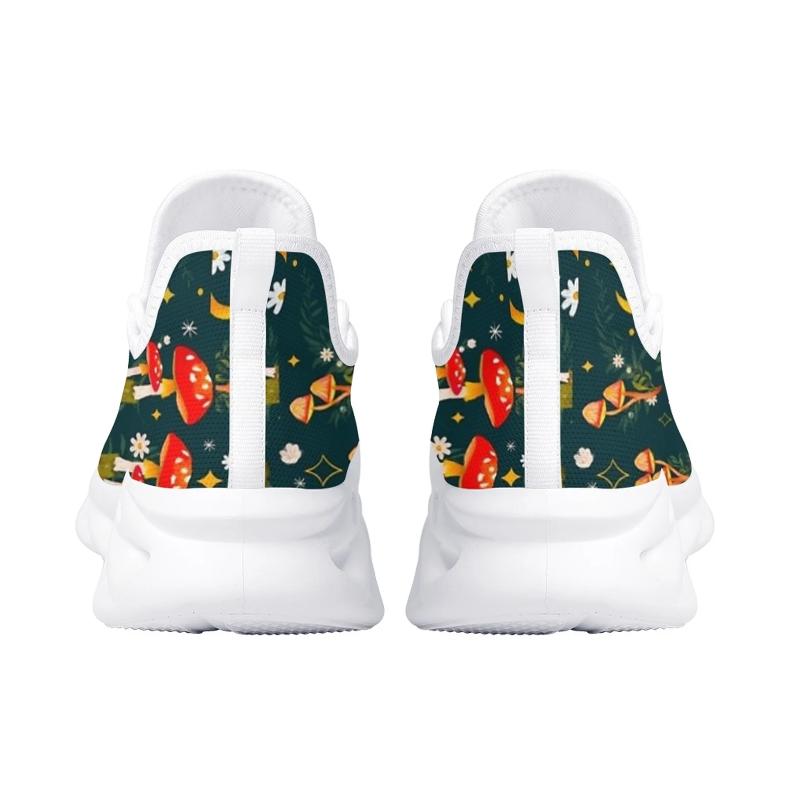 Belidome Mushroom and Moon for Womens Breathable Running Shoes Mesh Comfortable Walking Tennis Shoes Zapatillas Enfermeras
