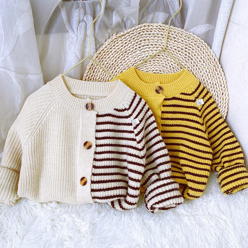

2022 Winter Girls Cardigan Sweaters Children Autumn Knitted Sweater Toddler Little Girls Long Sleeve Clothes for 3 6 8 10 Yrs