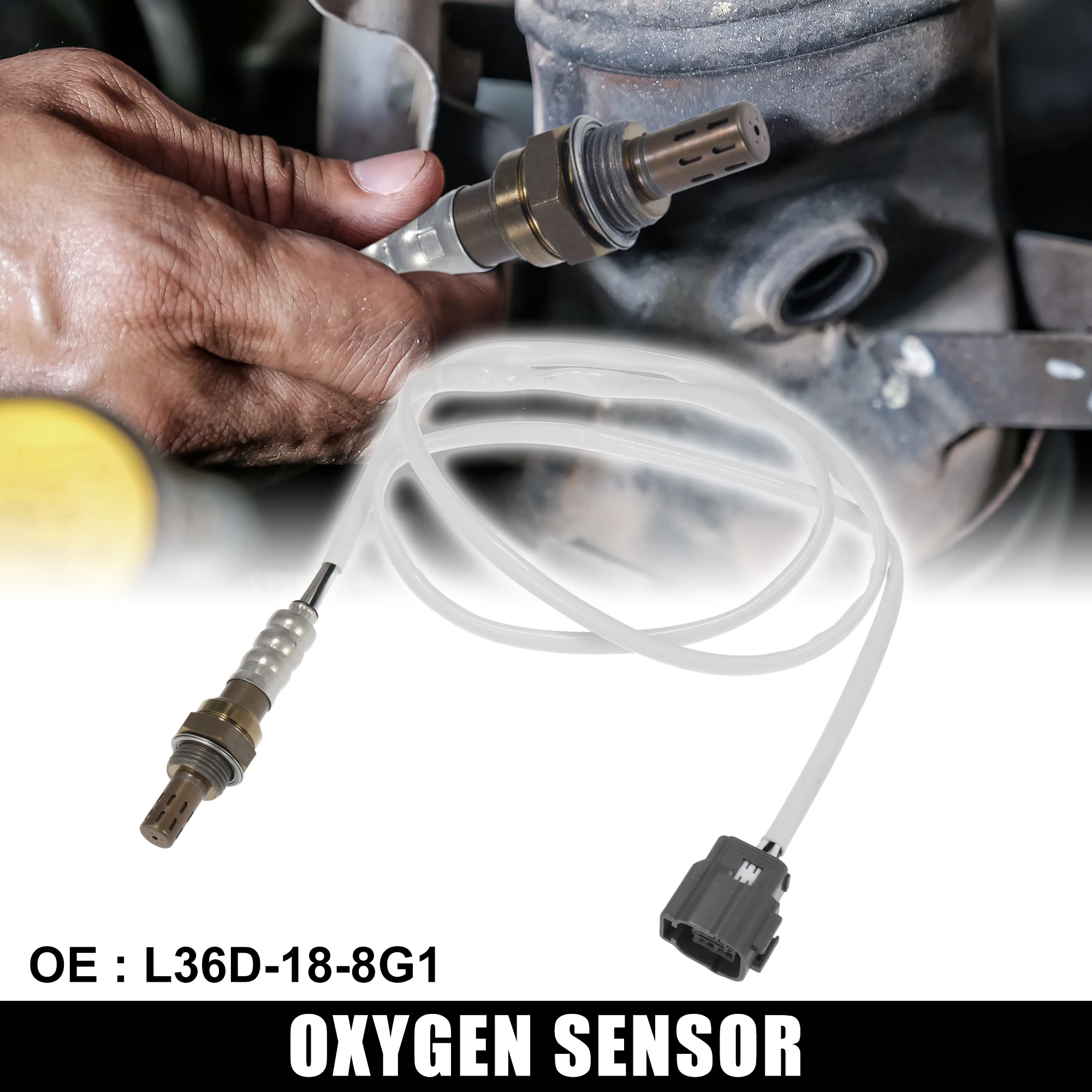 X Autohaux Auto Probe Exhaust Gas Oxygen Sensor L36D-18-8G1 for Mazda 6 08 Air Fuel Ratio O2 Sensors Car Accessories Replacement