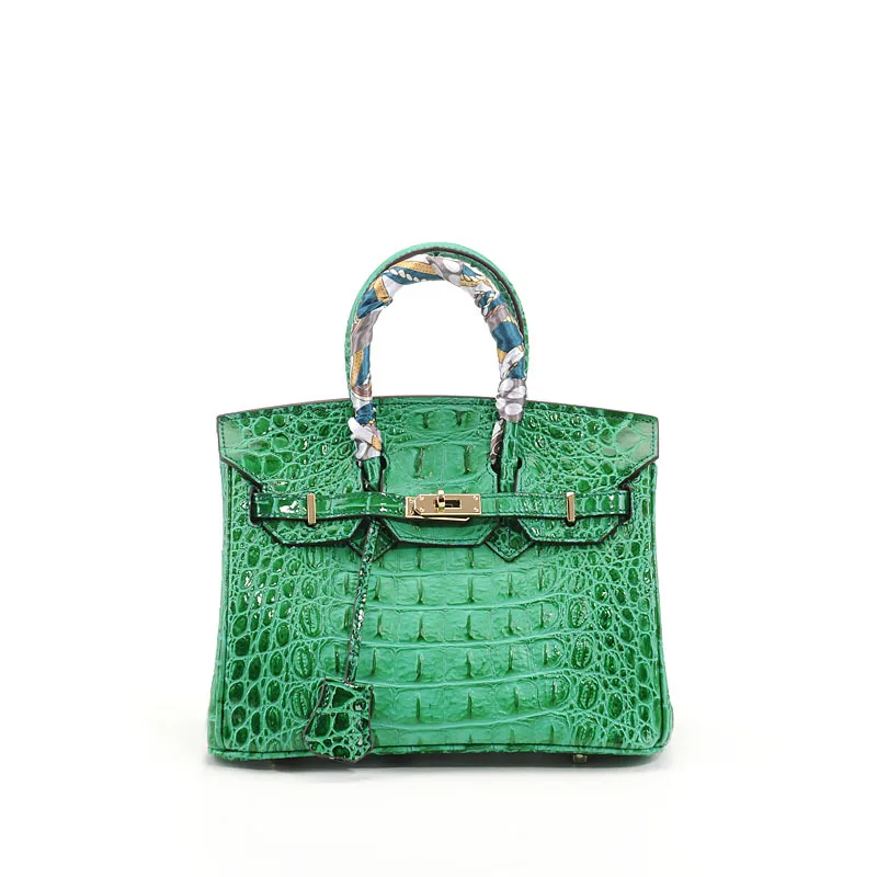 

New fashion alligator bone Birkin bag simple leather cowhide women's bag trend handbag shoulder bag