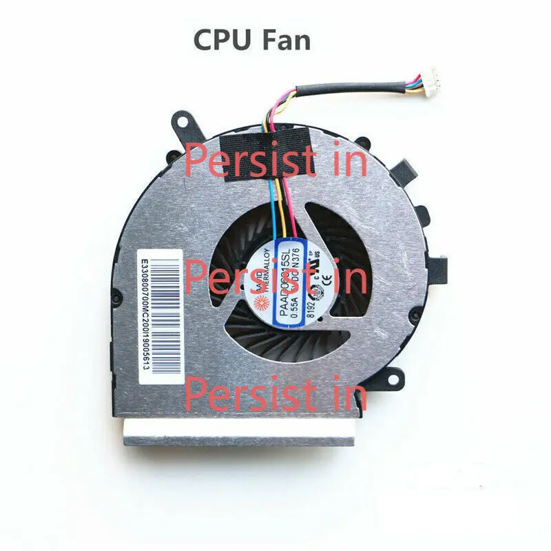 Вентилятор охлаждения ЦП для MSI GE72MVR GE62MVR N376 / N402 N374 PAAD06015SL