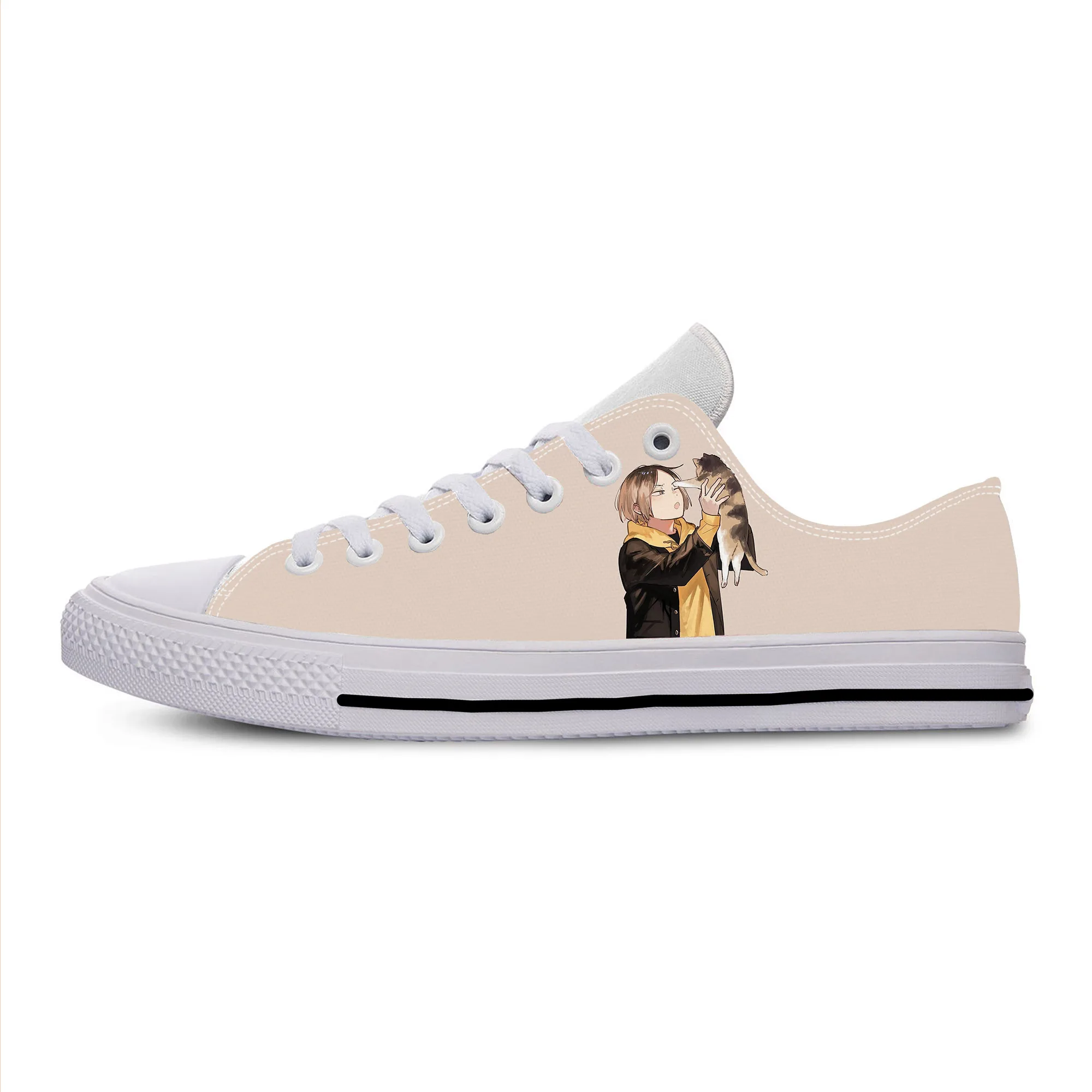 

Japanese Anime Manga Cartoon Haikyuu Kozume Kenma Casual Cloth Shoes Low Top Lightweight Breathable 3D Print Men Women Sneakers