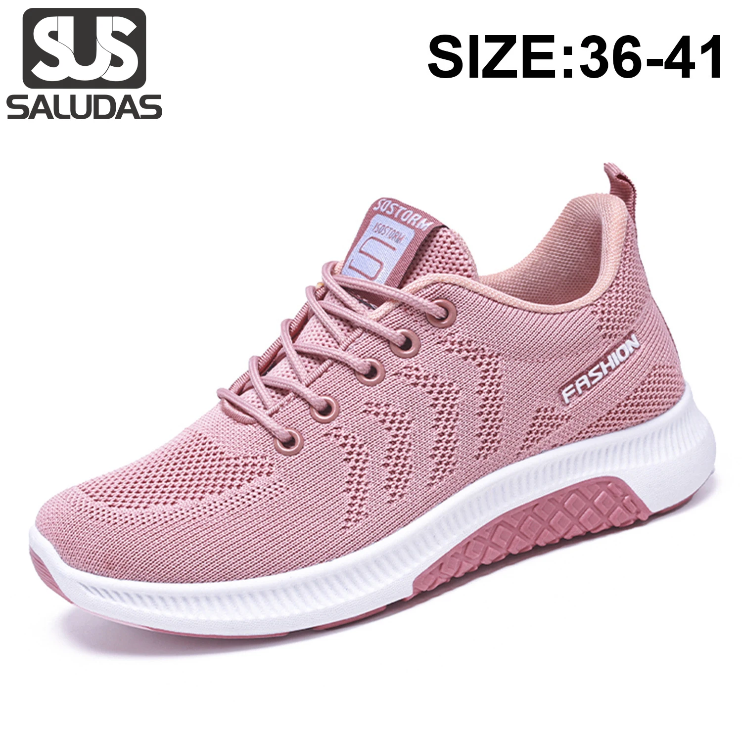 

SALUDAS Women Shoes Flat Casual Sport Shoe Women Lace-up Mesh Light Breathable Zapatillas Deportivas Mujer Tennis Sneakers