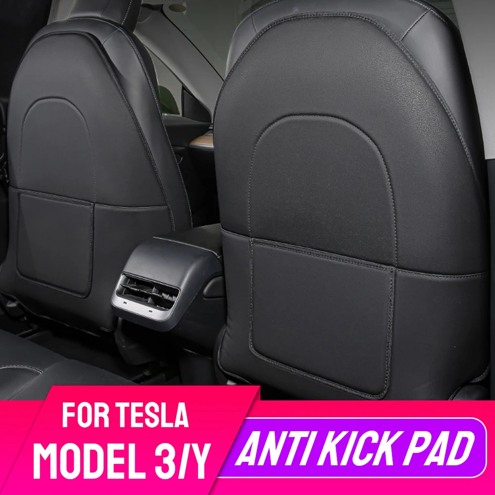 

Car Seat Back Pad Protector with Storage Bag Anti Kick Pad Children Anti Dirty For Tesla Model 3 Model Y Mat Interior Decoration