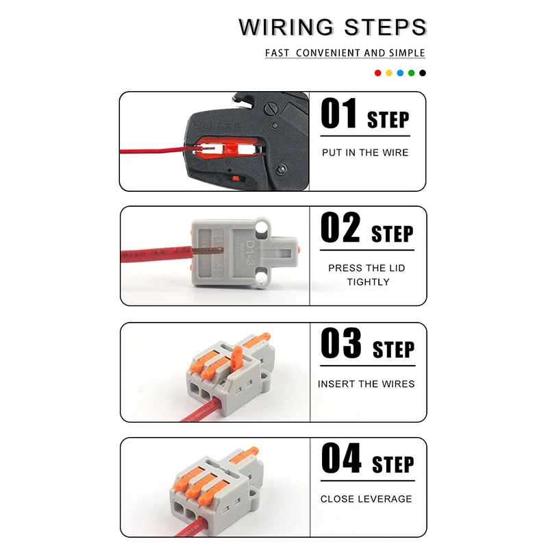 5 / 10 PCS 1 Многовходные расщепители Компактный проводниковый быстрый проводной