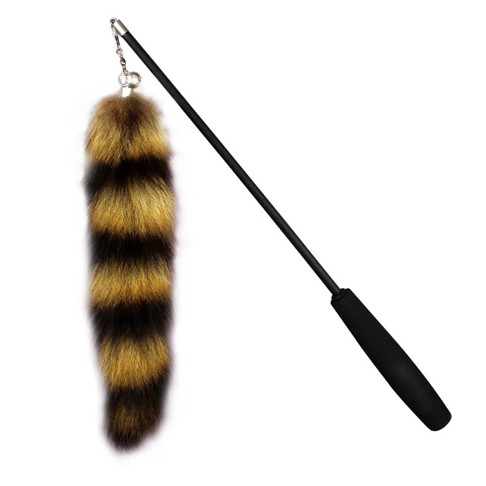 

Растягивающаяся игрушка для кошек, Дразнилка для кошки, забавная палочка, игрушка для котят в форме лисьего хвоста, игрушка для домашних кош...