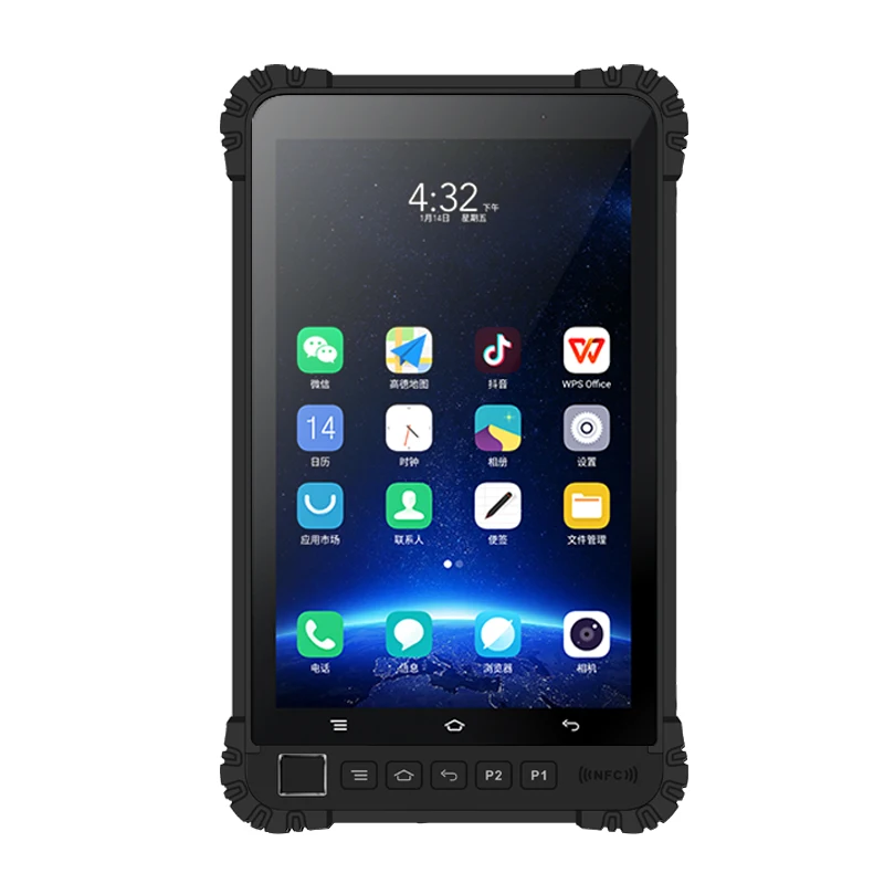 Фото Прочный промышленный планшет Android IP68 с поддержкой 4G, 8-дюймовым экраном, 6 ГБ ОЗУ, 128 ГБ ПЗУ, мощной батареей 10500 мАч, NFC и сканером отпечатков пальцев (оптом) №1